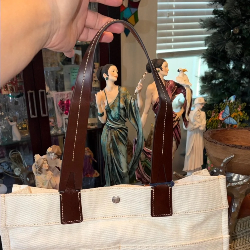 Dooney and Bourke NEW YORK YANKEES Cream and Brown Tote Bag - Picture 10 of 13